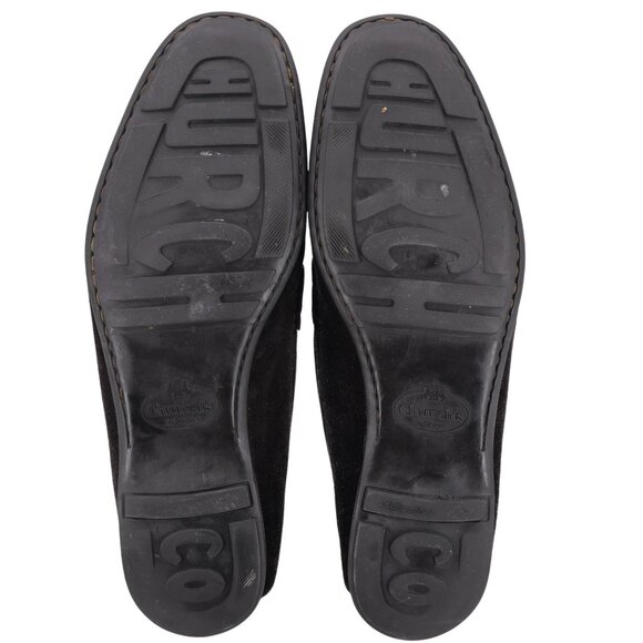Church\'s English Dress Shoes Dark Brown Suede Penny Loafers Mens size 10.5 Italy main image 10